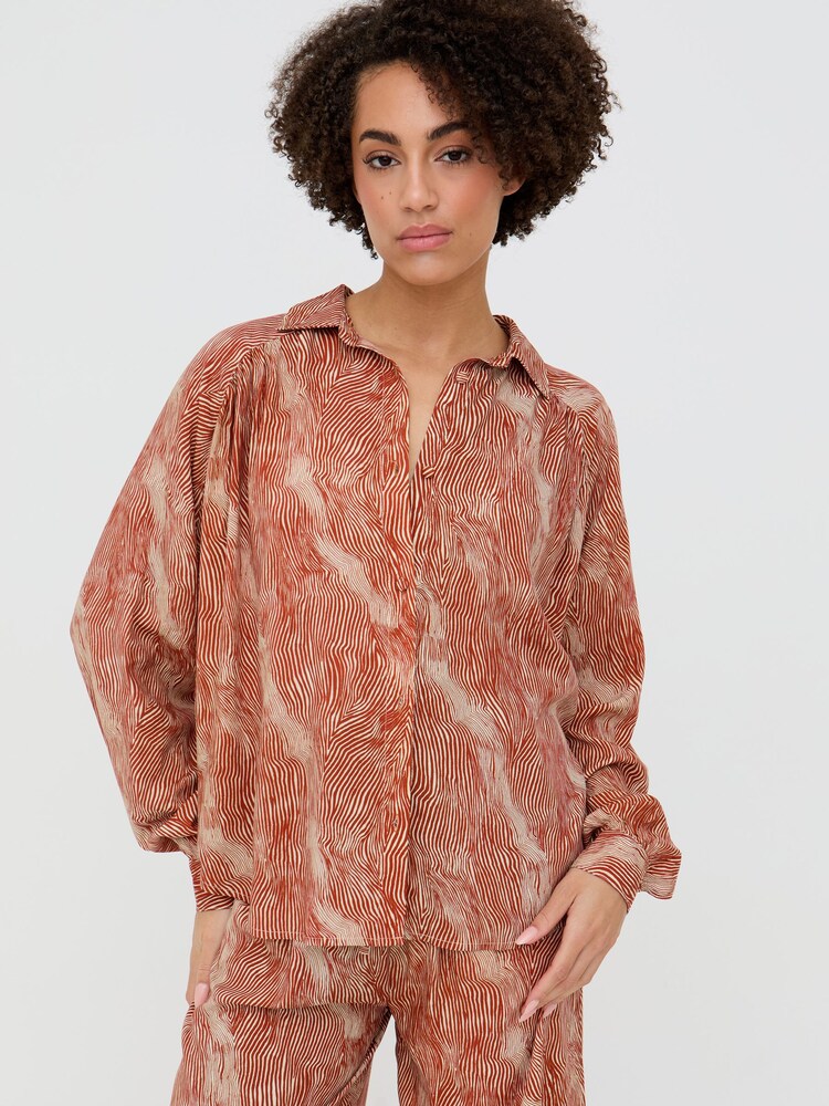 Raffya Orange Ginger Button Down Shirt - Image 1 of 4