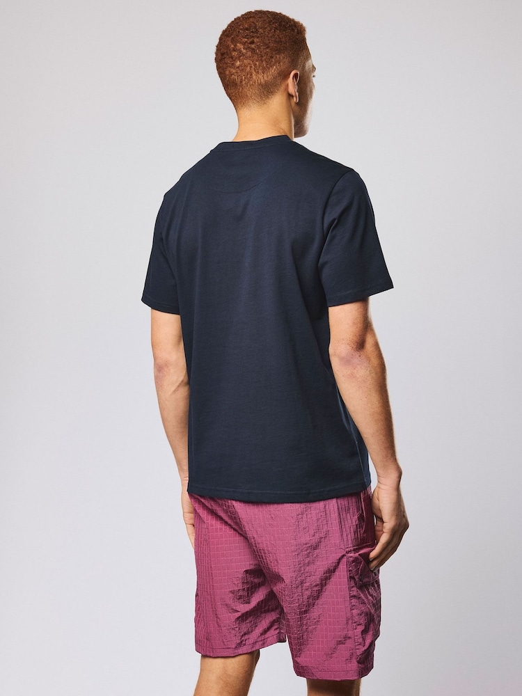 Weekend Offender Brooklands Badge Blue T-Shirt - Image 2 of 5 Weekend Offender Brooklands Badge Blue T-Shirt - Image 2 of 5