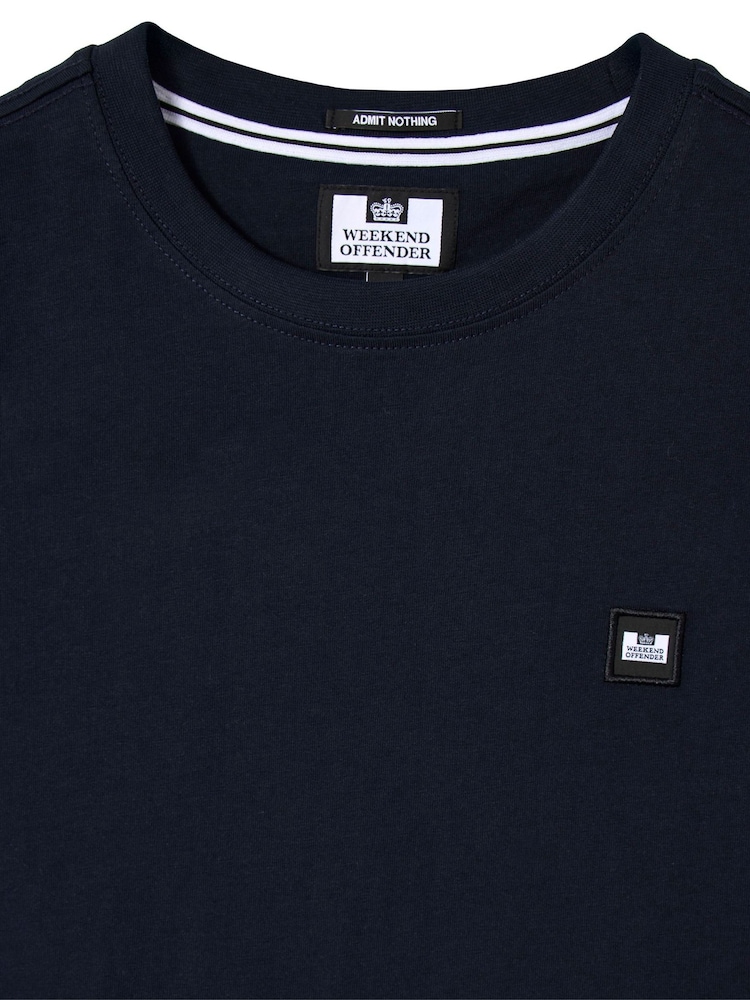 Weekend Offender Brooklands Badge Blue T-Shirt - Image 5 of 5 Weekend Offender Brooklands Badge Blue T-Shirt - Image 5 of 5