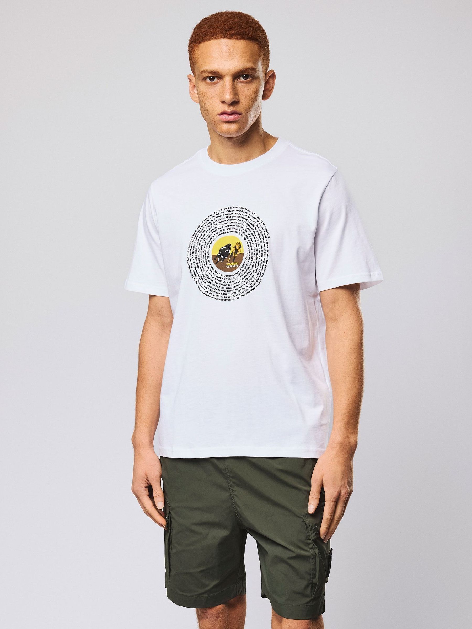 Weekend Offender Men's White Wansdown Graphic T-Shirt - Image 1