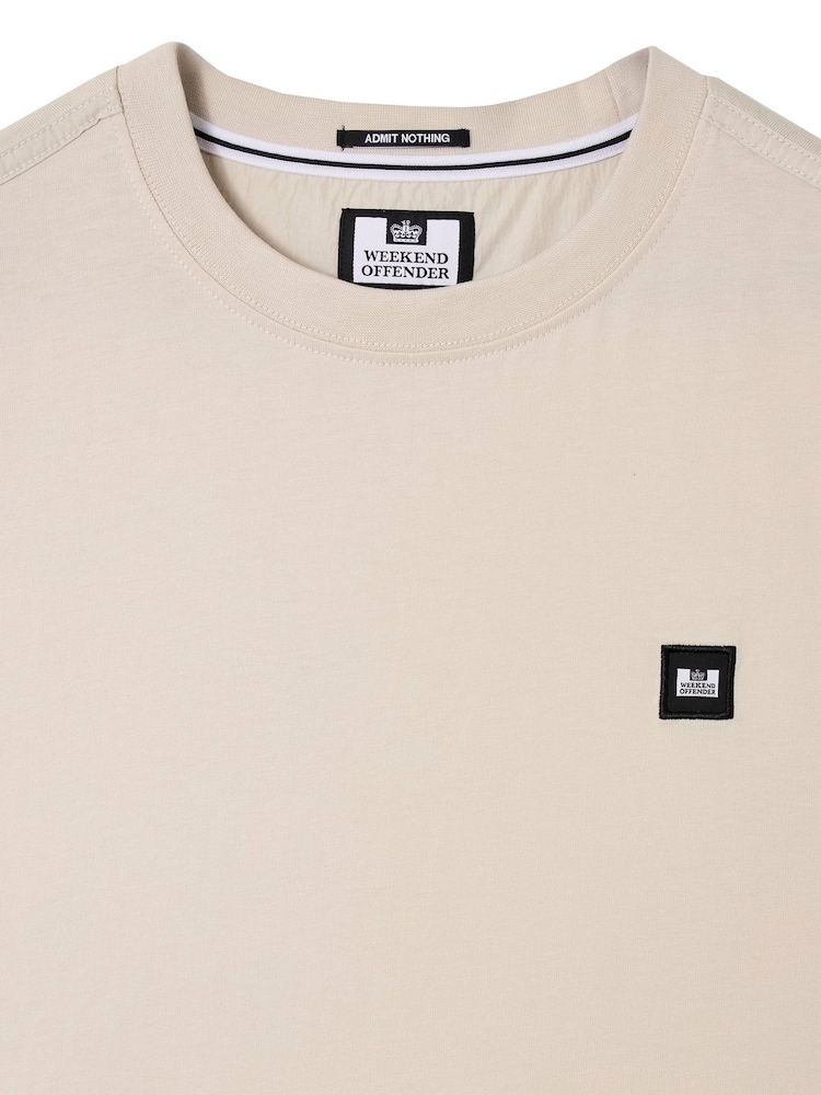 Weekend Offender Isley Cream  T-Shirt With Flat Binding - Image 5 of 5