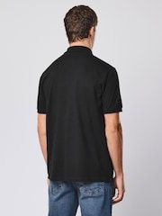 Weekend Offender Heathcote Badge Black Polo Shirt - Image 2 of 5