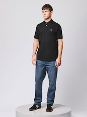Weekend Offender Heathcote Badge Black Polo Shirt - Image 3 of 5