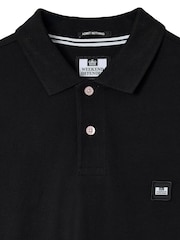 Weekend Offender Heathcote Badge Black Polo Shirt - Image 5 of 5