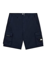 Weekend Offender Mascia Cargo Blue Shorts - Image 6 of 6