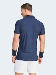 adidas Blue Tennis Climacool+ Airchill Freelift Polo Shirt - Image 2 of 8