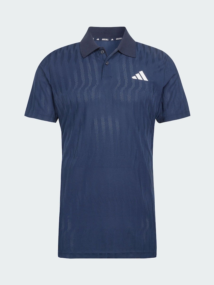 adidas Blue Tennis Climacool+ Airchill Freelift Polo Shirt - Image 8 of 8 adidas Blue Tennis Climacool+ Airchill Freelift Polo Shirt - Image 8 of 8