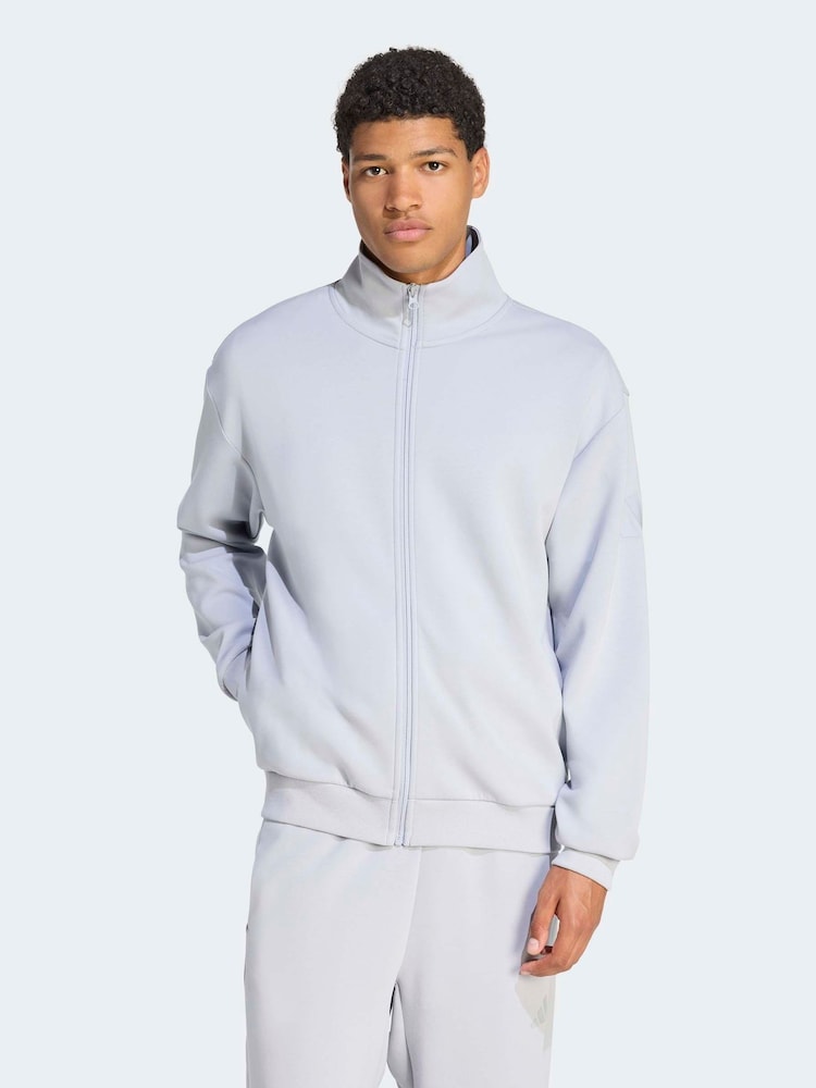 adidas Grey Soft Lux Track Top - Image 1 of 6