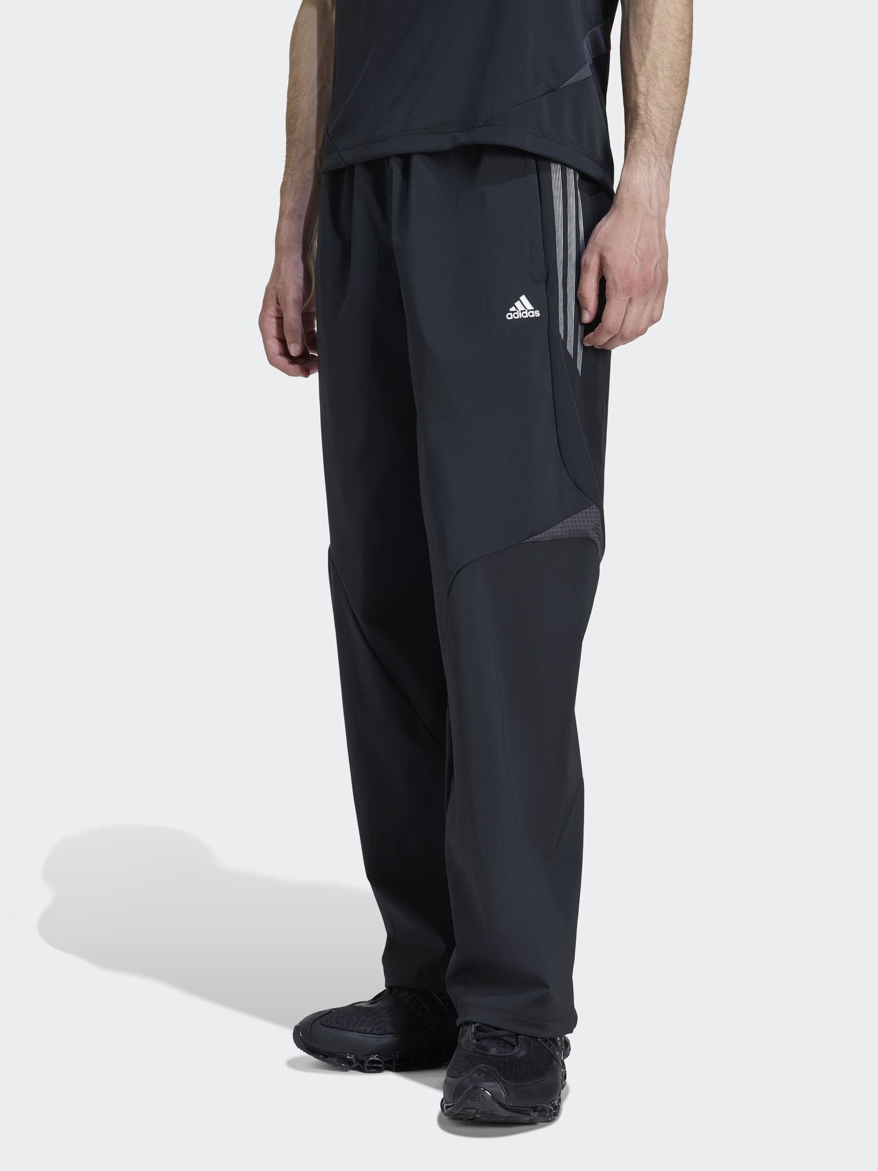Buy adidas Originals Black F50 Loose Striped Tracksuit Bottoms
