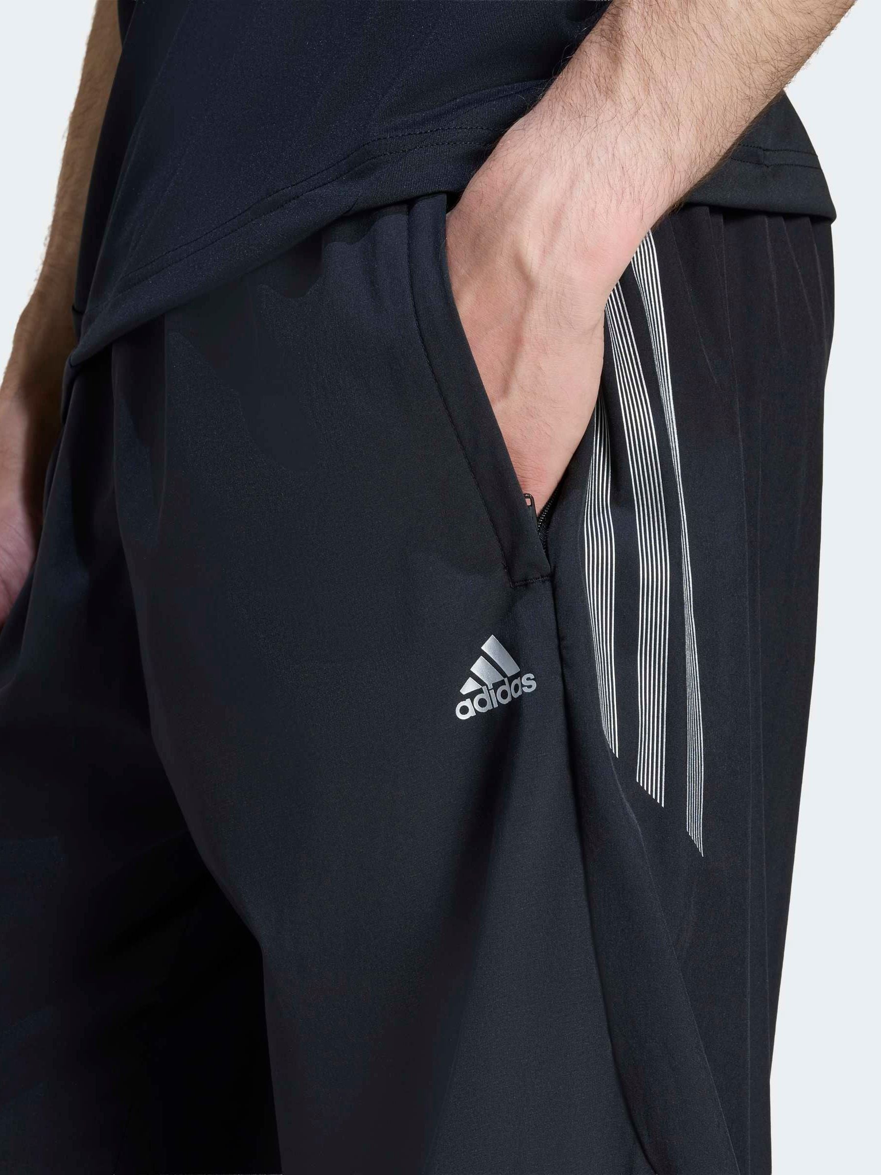 Buy adidas Originals Black F50 Loose Striped Tracksuit Bottoms