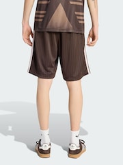 adidas Originals Brown Firebird Engineered Stripes Shorts - Image 2 of 5