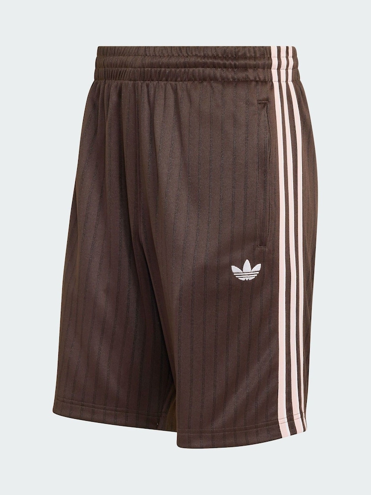 adidas Originals Brown Firebird Engineered Stripes Shorts - Image 5 of 5