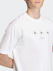 adidas Originals White Short Sleeve F50 Graphic T-Shirt - Image 4 of 6