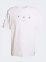 adidas Originals White Short Sleeve F50 Graphic T-Shirt - Image 6 of 6