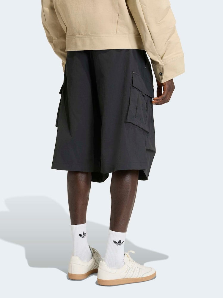 adidas Originals Black Premium Essentials Utility Long Shorts - Image 2 of 6