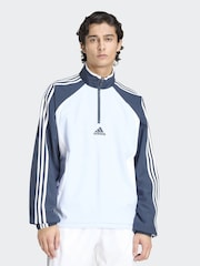 adidas Originals Blue Teamgeist Half Zip Sweatshirt - Image 1 of 6