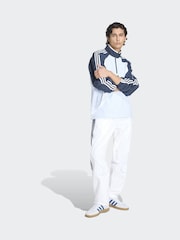 adidas Originals Blue Teamgeist Half Zip Sweatshirt - Image 3 of 6