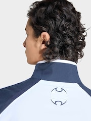 adidas Originals Blue Teamgeist Half Zip Sweatshirt - Image 5 of 6