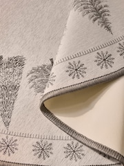 Grey Washable Winter Trees Circle Rug - Image 4 of 5