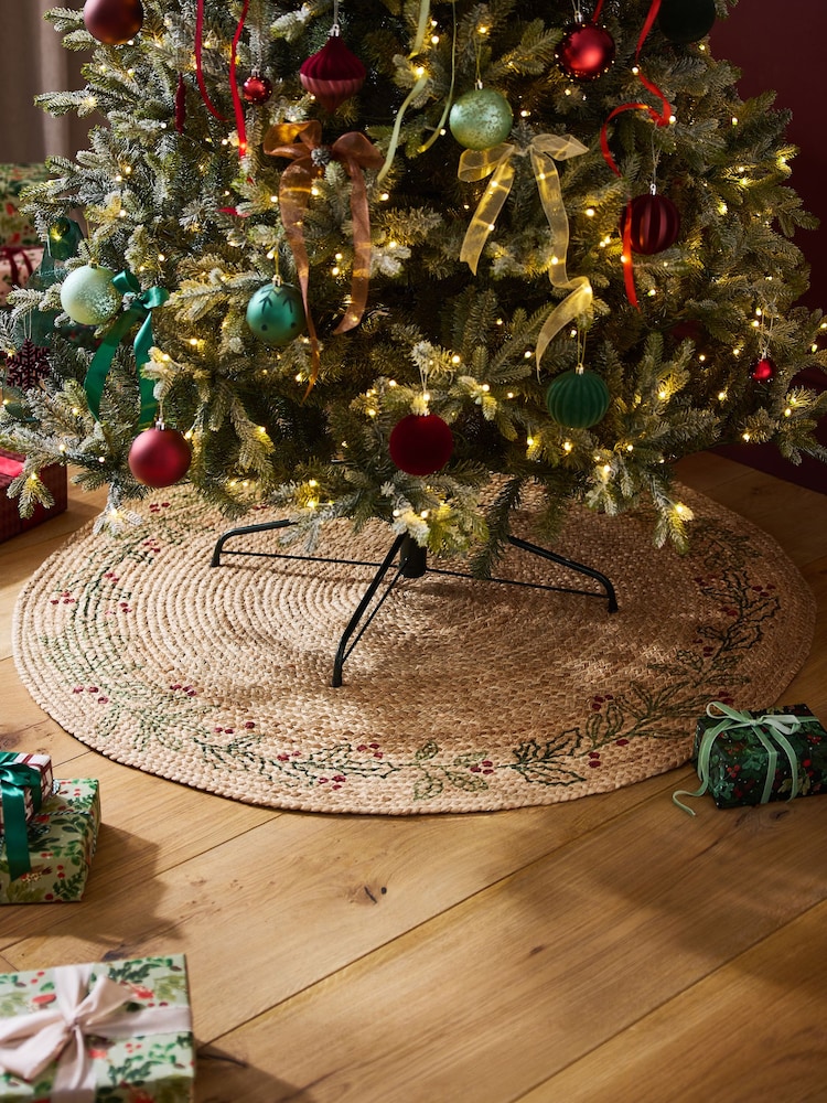 Festive Wreath Jute Circle Rug - Imaginea 1 din 5 Festive Wreath Jute Circle Rug - Imaginea 1 din 5