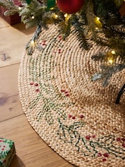 Festive Wreath Jute Circle Rug - Imaginea 3 din 5