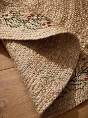 Festive Wreath Jute Circle Rug - Imaginea 4 din 5