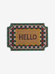 Multi Border Hello Coir Doormat - Image 5 of 5