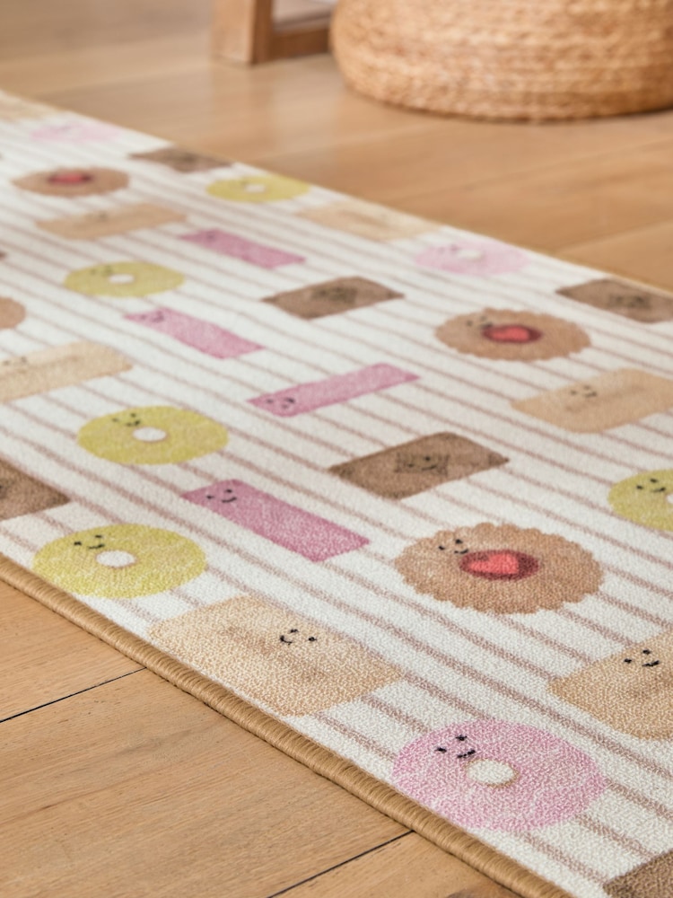Multi Washable Biscuit Icon Runner - Image 2 of 5 Multi Washable Biscuit Icon Runner - Image 2 of 5