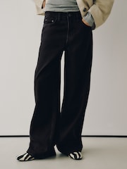 Black/Chocolae Brown Wide Leg Denim Jeans 2 Pack - Image 2 of 11