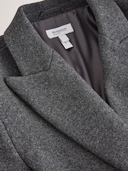 Grey N.Premium Wool Rich Maxi Crombie Coat - Image 6 of 7