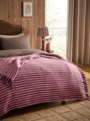 Pink Cosy Stripe Throw - Image 1 of 7