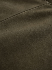 Khaki Green - N.Premium Suede Collared Bomber Jacket - Larawan 10 ng 10