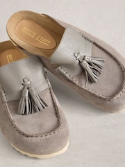White Stuff Grey Mabel Slip On Footbed Shoes - Image 4 of 4