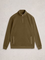 White Stuff Green Sidmouth Half Zip Jumper - Image 5 of 6