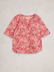 White Stuff Weaver Notch Neck T-Shirt - Bild 5 von 6