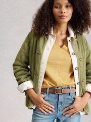 黄色 - White Stuff Nelly Notch Neck Texture T-Shirt - 6的图像3｝