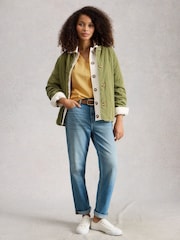 黄色 - White Stuff Nelly Notch Neck Texture T-Shirt - 6的图像4｝