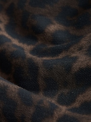 Leopard/Mocha Jersey Denim Wide Leg Trousers 2 Pack - Image 12 of 13