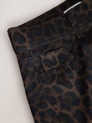 Leopard/Mocha Jersey Denim Wide Leg Trousers 2 Pack - Image 13 of 13