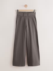 Leopard/Mocha Jersey Denim Wide Leg Trousers 2 Pack - Image 7 of 13