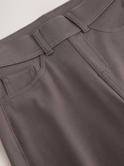 Leopard/Mocha Jersey Denim Wide Leg Trousers 2 Pack - Image 9 of 13