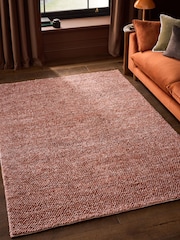 Rust Brown Bobble Effect Rug - Image 1 of 5