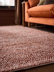 Rust Brown Bobble Effect Rug - Image 2 of 5