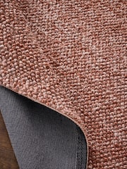 Rust Brown Bobble Effect Rug - Image 4 of 5