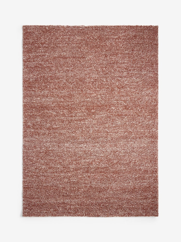 Rust Brown Bobble Effect Rug - Image 5 of 5 Rust Brown Bobble Effect Rug - Image 5 of 5