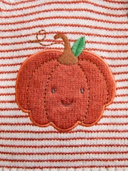 Jojo Maman Bébé Rust Orange Pumpkin Little Pumpkin Knitted Set - Image 9 of 10
