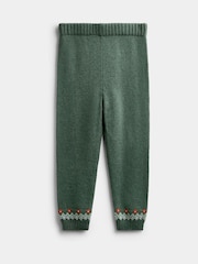 JoJo Maman Bébé Green Tractor Tractor Fairisle Knitted Jumper & Leggings Set - Image 5 of 7