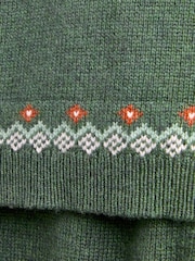 JoJo Maman Bébé Green Tractor Tractor Fairisle Knitted Jumper & Leggings Set - Image 7 of 7