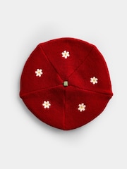 JoJo Maman Bébé Red Strawberry Cardigan & Beret Set - Image 6 of 8