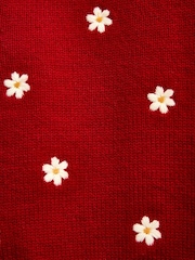 JoJo Maman Bébé Red Strawberry Cardigan & Beret Set - Image 8 of 8